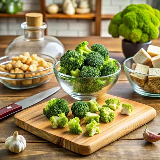 Tumis Brokoli dan Tempe Panggang